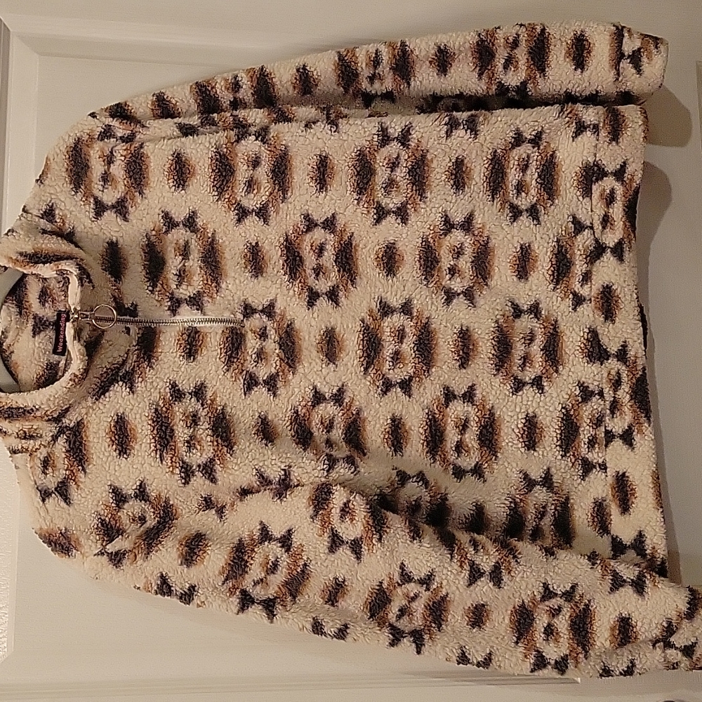 Aztec print Sherpa Sweater